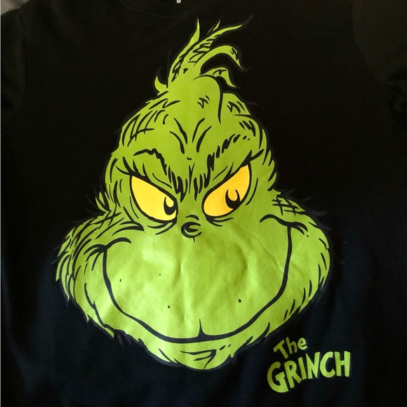 The GRINCH Sweatshirt 2022 Men’s sz M The Grinch’s Green Smirking Face NEW - Picture 2 of 4